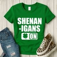 Shenanigans On Drink Mode St. Patrick's Day Clover Women's T-Shirt thumb 3