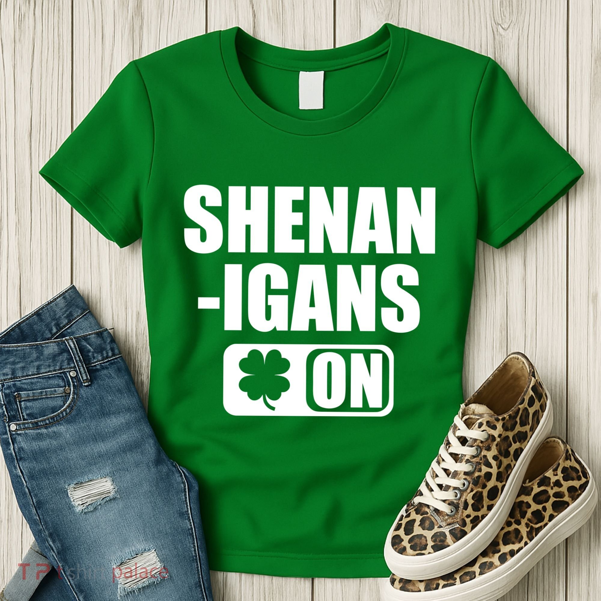 Shenanigans On Drink Mode St. Patrick's Day Clover Women's T-Shirt