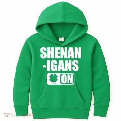 Shenanigans On Drink Mode St. Patrick's Day Clover Kids Hoodie