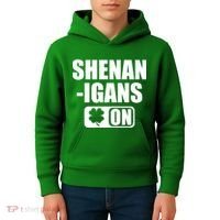 Shenanigans On Drink Mode St. Patrick's Day Clover Kids Hoodie thumb 4