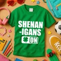 Shenanigans On Drink Mode St. Patrick's Day Clover Kids T-Shirt thumb 3