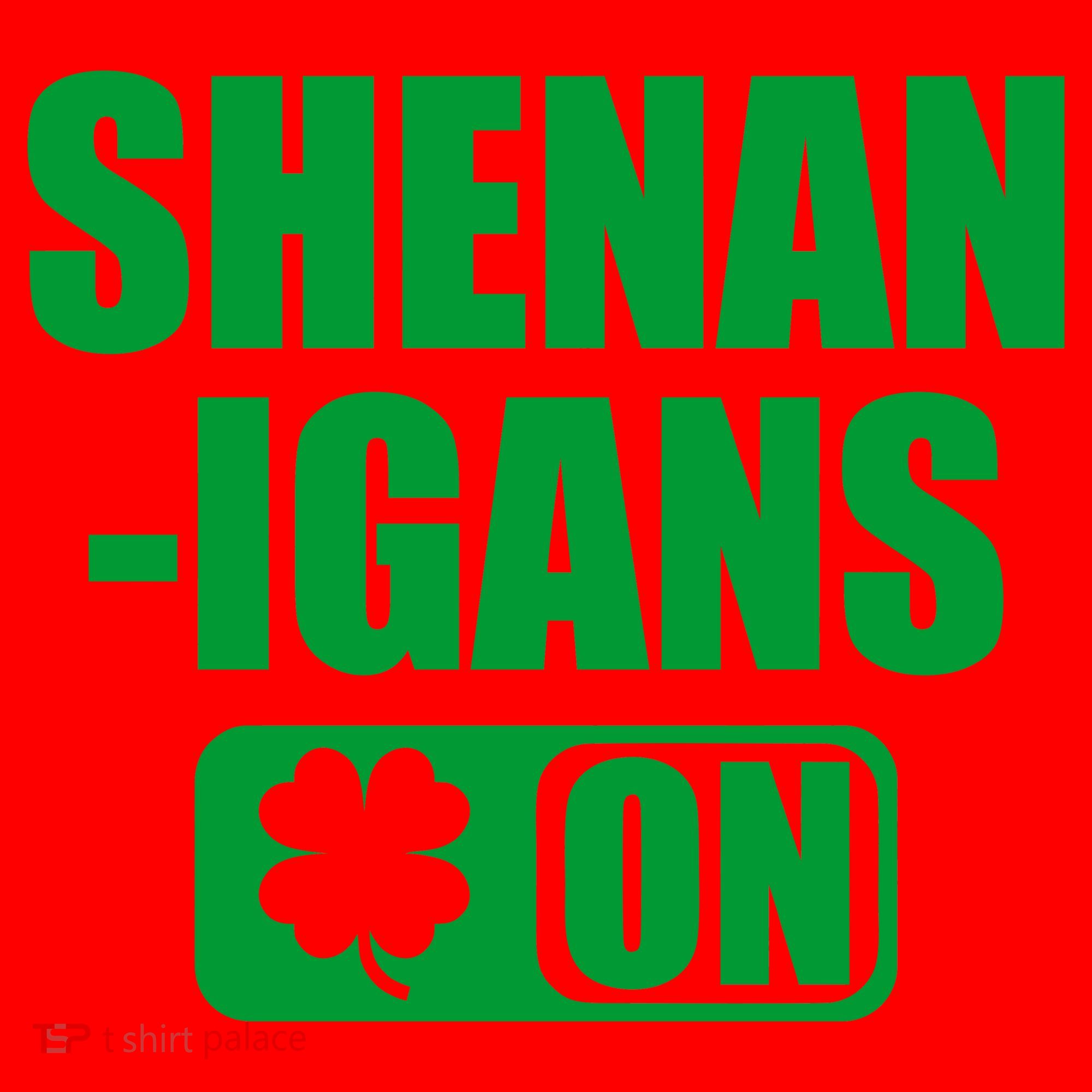 Shenanigans On Drink Mode St. Patrick's Day Clover Santa Hat