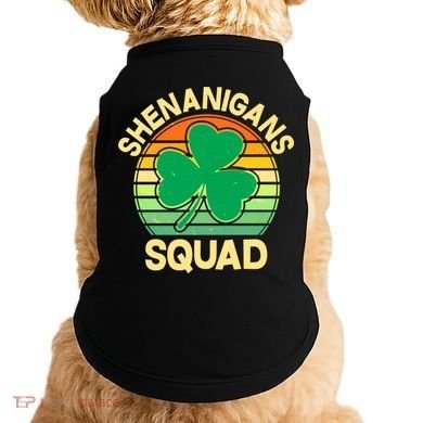 Shenanigans Squad Shamrock St Patricks Day Doggie Tank