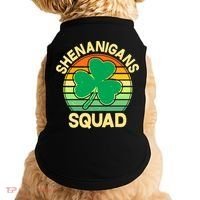 Shenanigans Squad Shamrock St Patricks Day Doggie Tank thumb 0