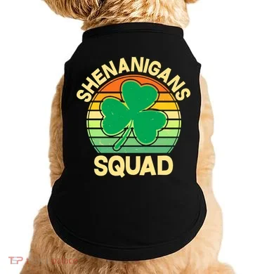 Shenanigans Squad Shamrock St Patricks Day Doggie Tank