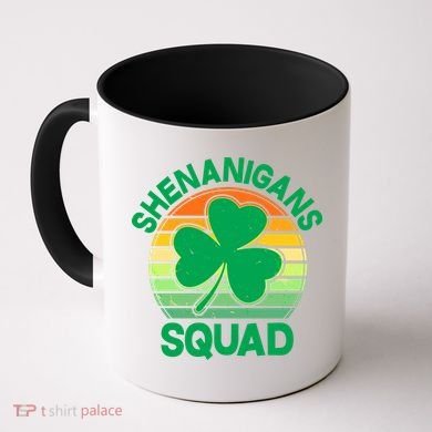 Shenanigans Squad Shamrock St Patricks Day Coffee Mug