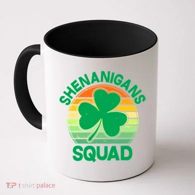 Shenanigans Squad Shamrock St Patricks Day Coffee Mug