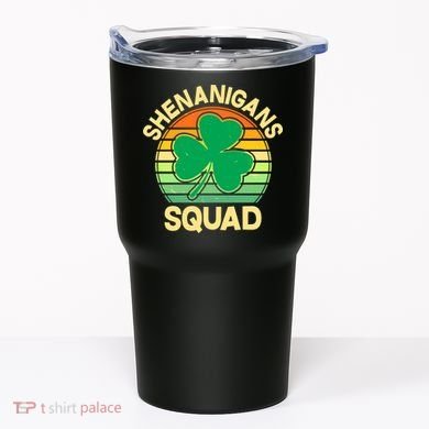 Shenanigans Squad Shamrock St Patricks Day Tumbler