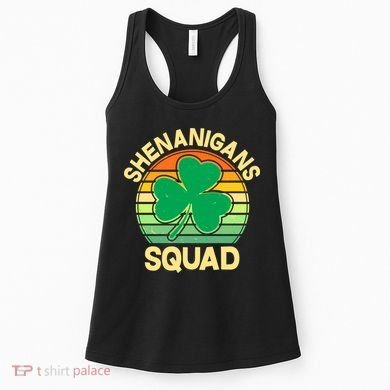 Shenanigans Squad Shamrock St Patricks Day Women's Tank Top