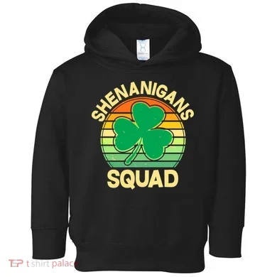 Shenanigans Squad Shamrock St Patricks Day Toddler Hoodie