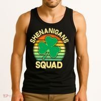 Shenanigans Squad Shamrock St Patricks Day Tank Top thumb 3