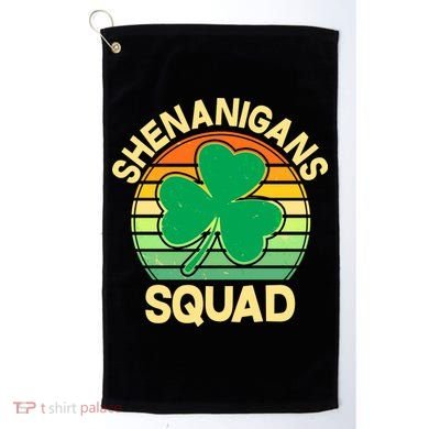 Shenanigans Squad Shamrock St Patricks Day Golf Towel