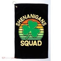Shenanigans Squad Shamrock St Patricks Day Golf Towel thumb 0