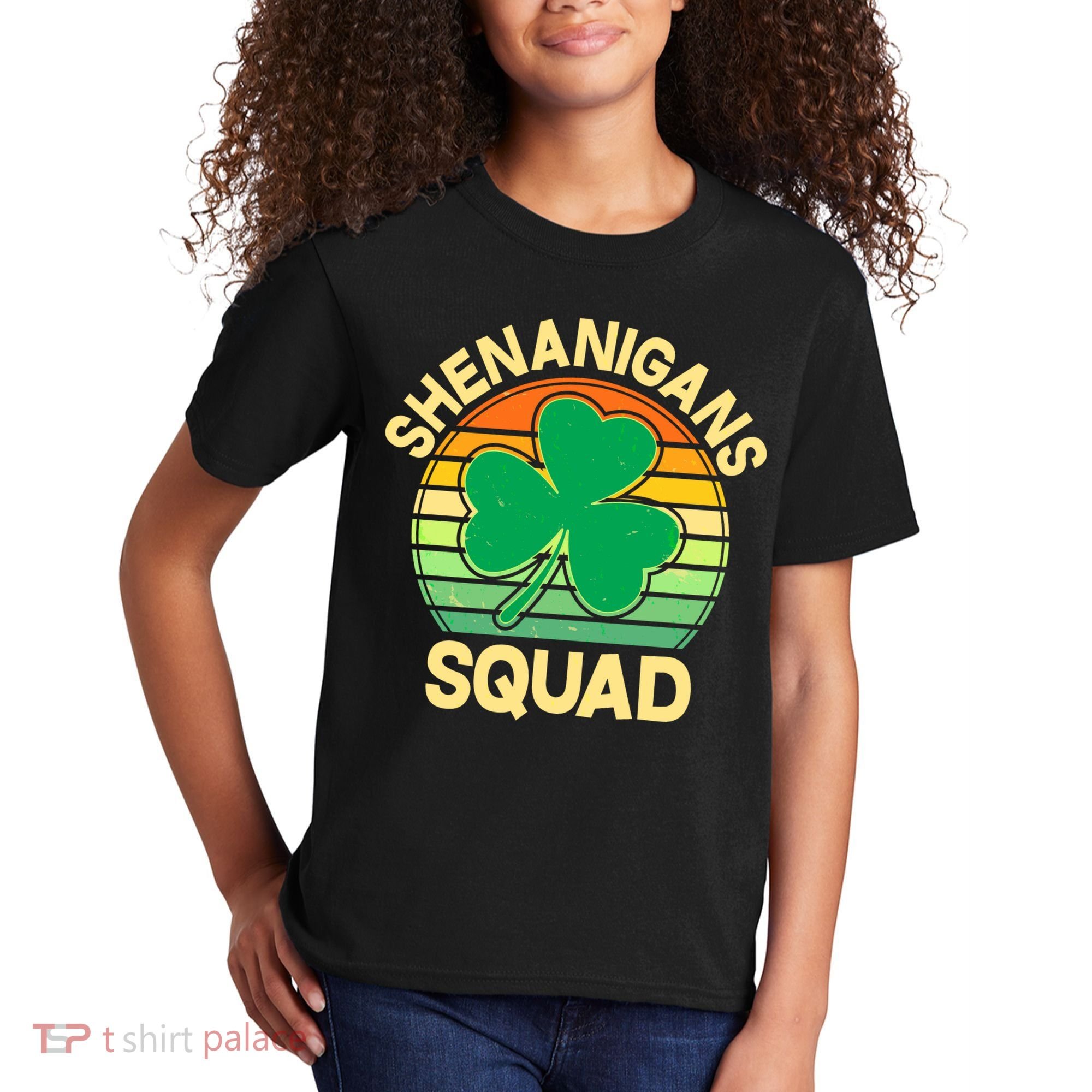 Shenanigans Squad Shamrock St Patricks Day Kids T-Shirt