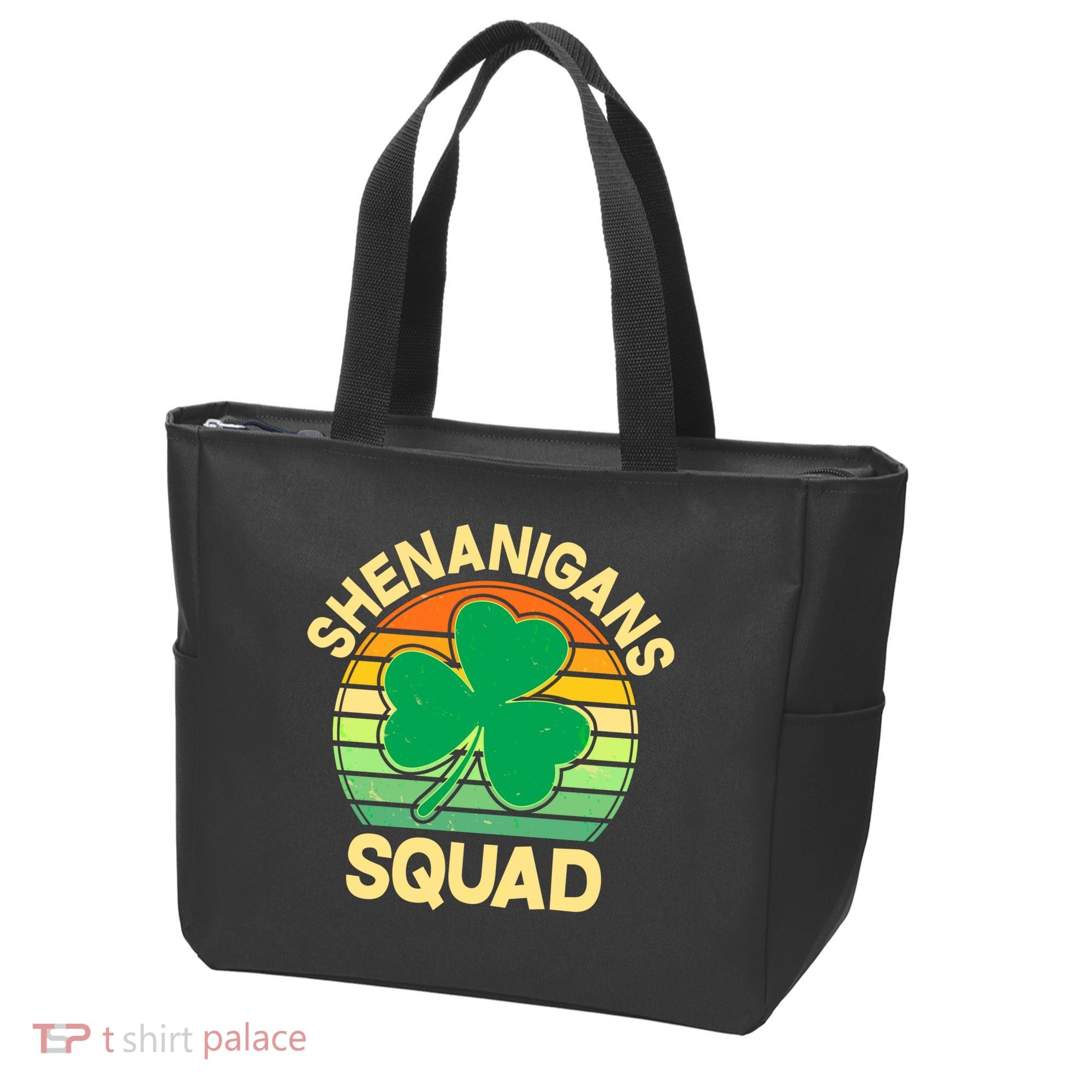 Shenanigans Squad Shamrock St Patricks Day Tote Bag
