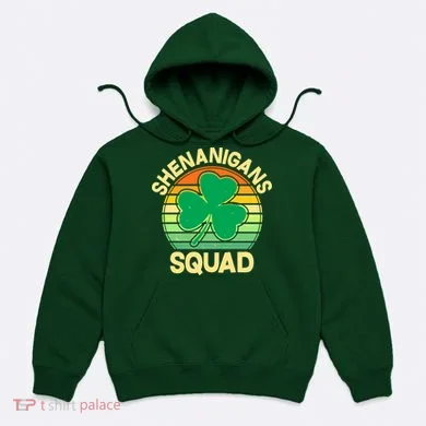 Shenanigans Squad Shamrock St Patricks Day Hoodie