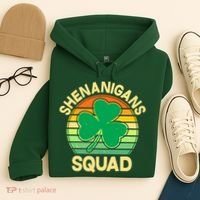 Shenanigans Squad Shamrock St Patricks Day Hoodie thumb 4