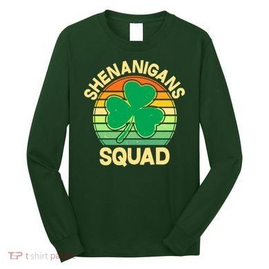 Shenanigans Squad Shamrock St Patricks Day Long Sleeve Shirt