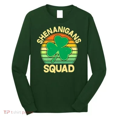 Shenanigans Squad Shamrock St Patricks Day Long Sleeve Shirt