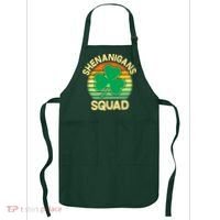 Shenanigans Squad Shamrock St Patricks Day Apron thumb 0