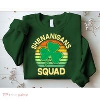 Shenanigans Squad Shamrock St Patricks Day Sweatshirt thumb 2