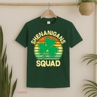 Shenanigans Squad Shamrock St Patricks Day T-Shirt thumb 2