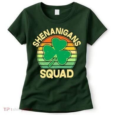 Shenanigans Squad Shamrock St Patricks Day Women's T-Shirt