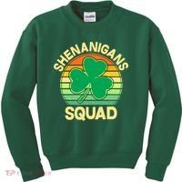 Shenanigans Squad Shamrock St Patricks Day Kids Sweatshirt thumb 0
