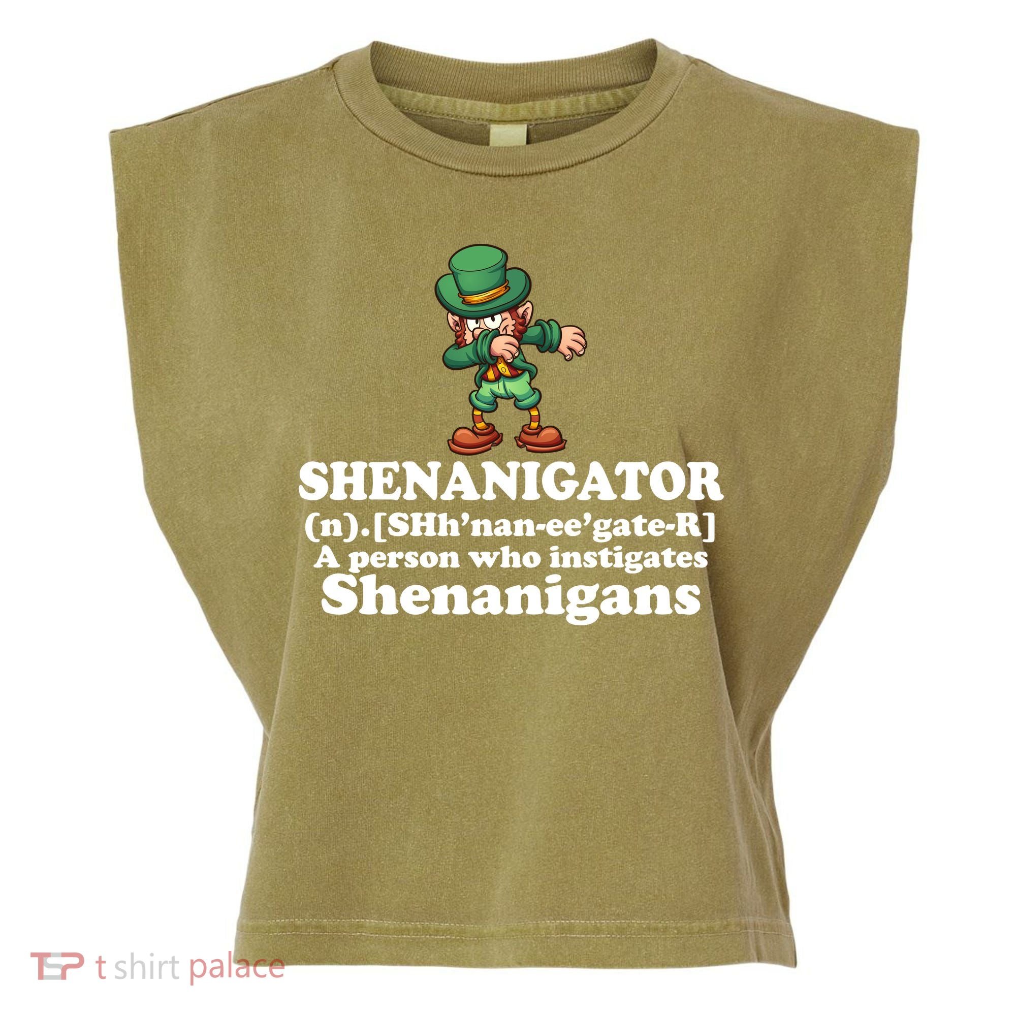 Shenanigator Definition Garment-Dyed Women's Muscle Tee
