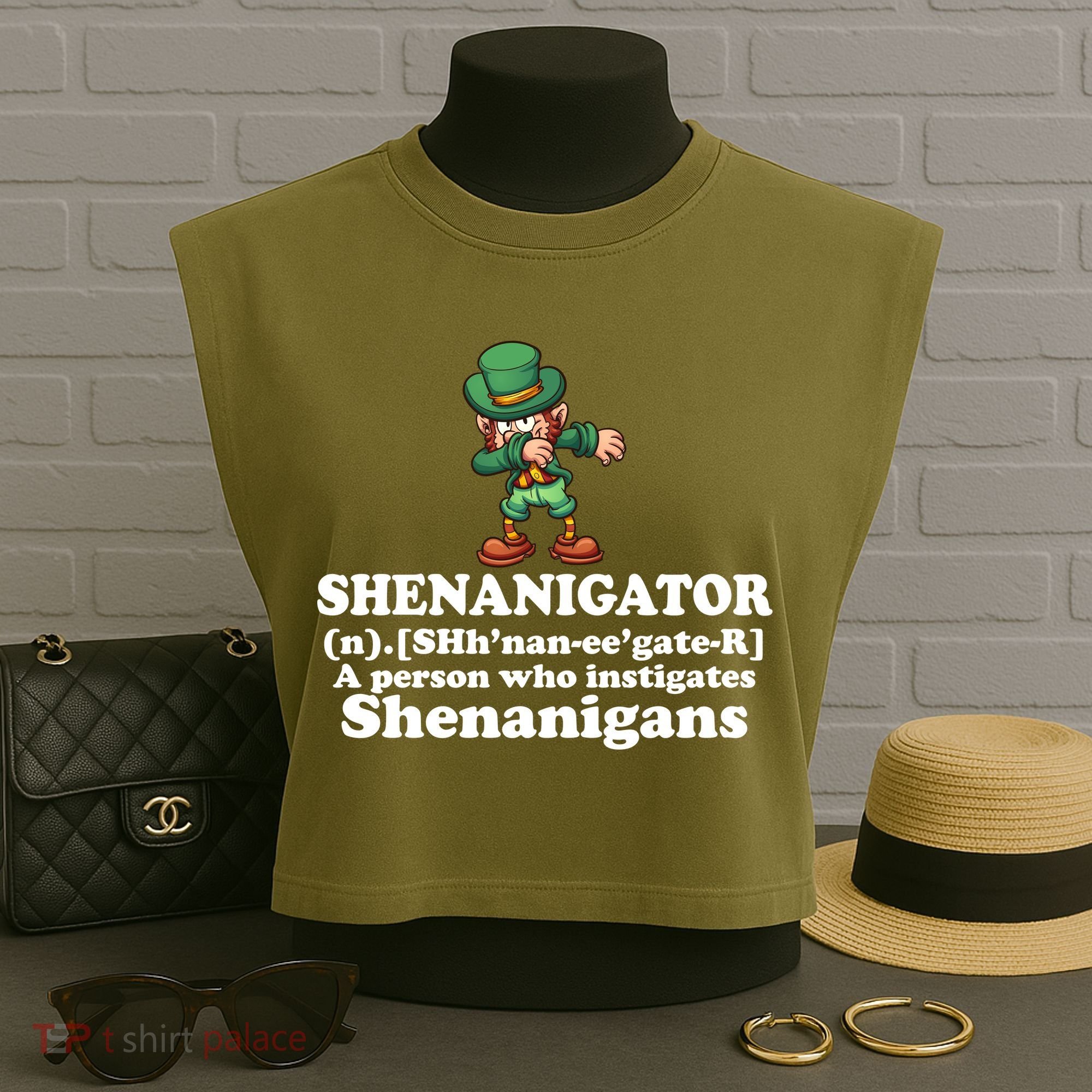 Shenanigator Definition Garment-Dyed Women's Muscle Tee