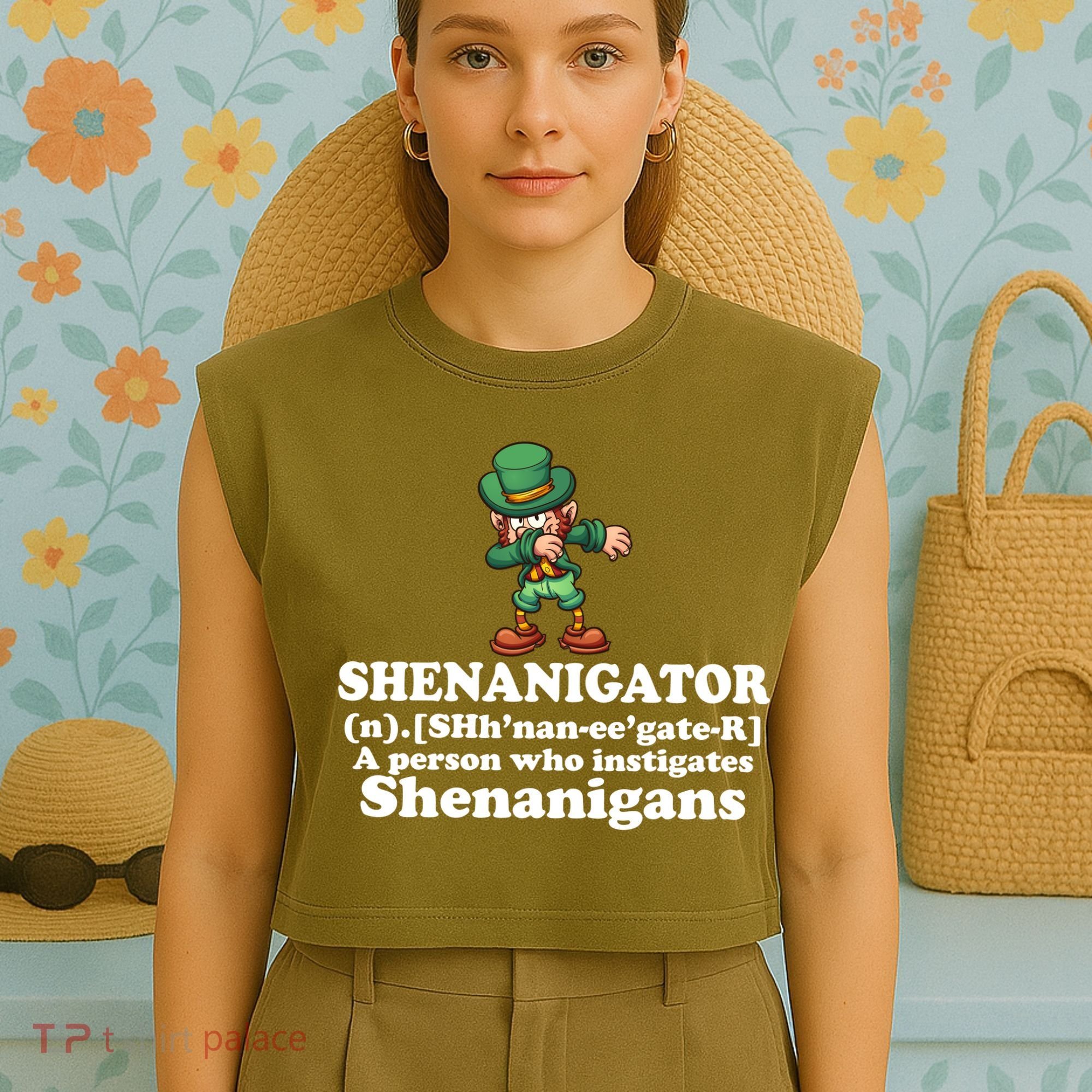 Shenanigator Definition Garment-Dyed Women's Muscle Tee