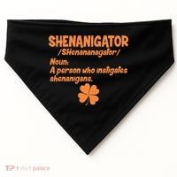 Shenanigator Definition Person Instigates Shenanigans  USA-Made Doggie Bandana thumb 0