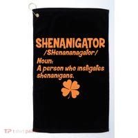 Shenanigator Definition Person Instigates Shenanigans  Golf Towel thumb 0