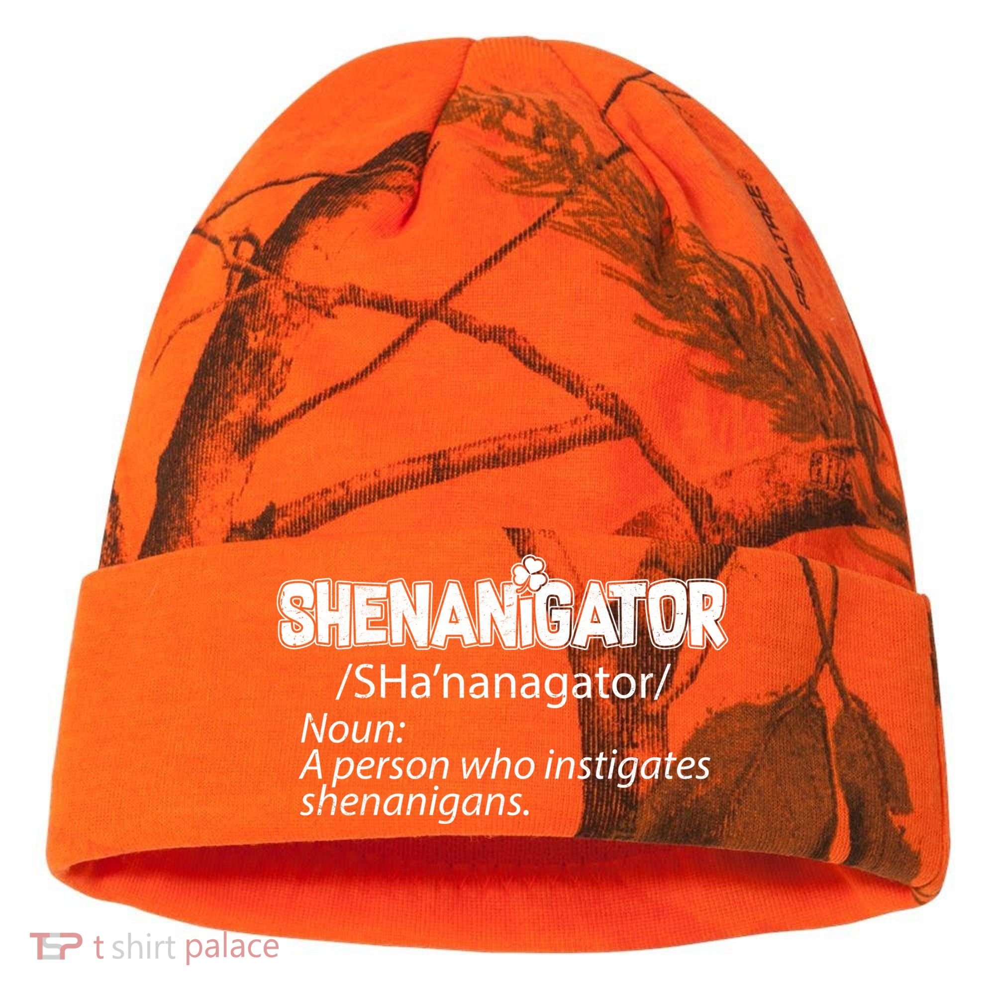 Shenanigator Funny St. Patrick's Day Kati Licensed 12" Camo Cuffed Beanie