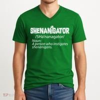 Shenanigator Funny St. Patrick's Day V-Neck T-Shirt thumb 2