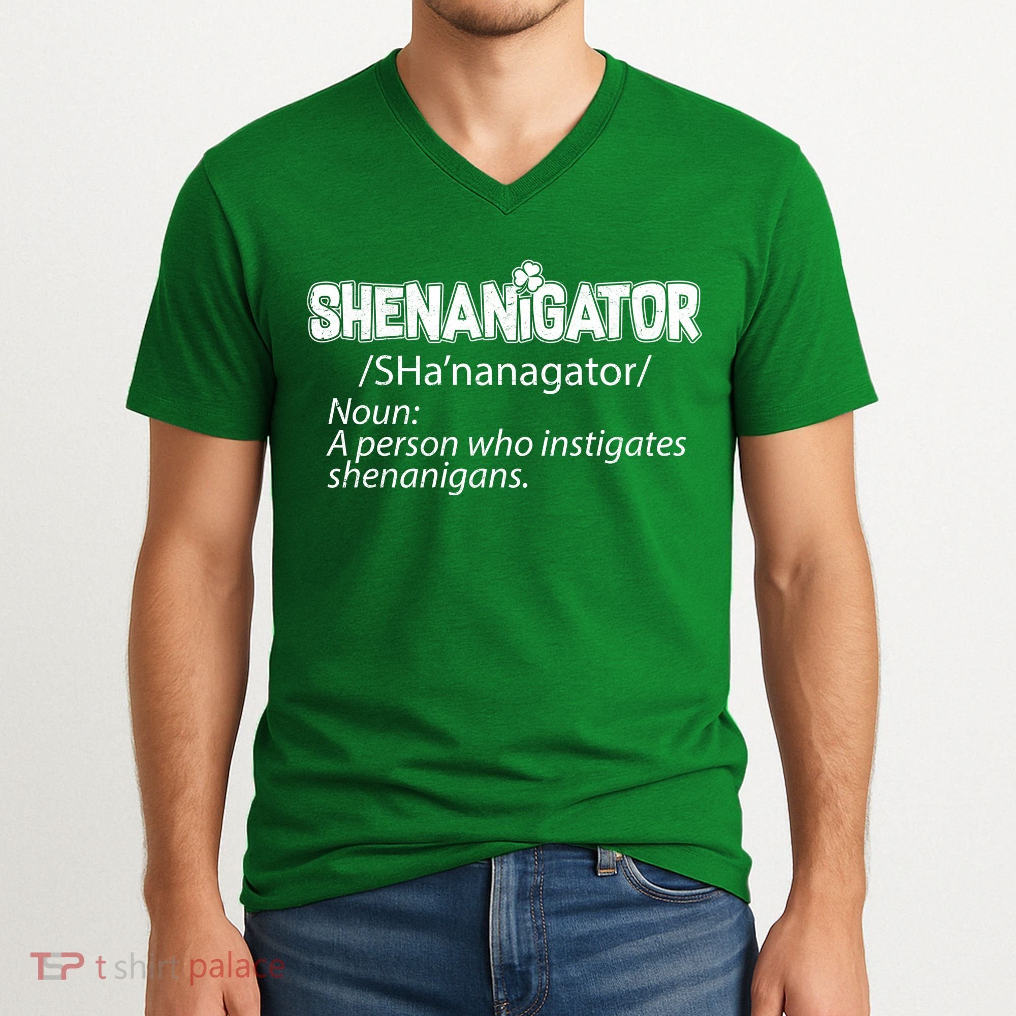 Shenanigator Funny St. Patrick's Day V-Neck T-Shirt