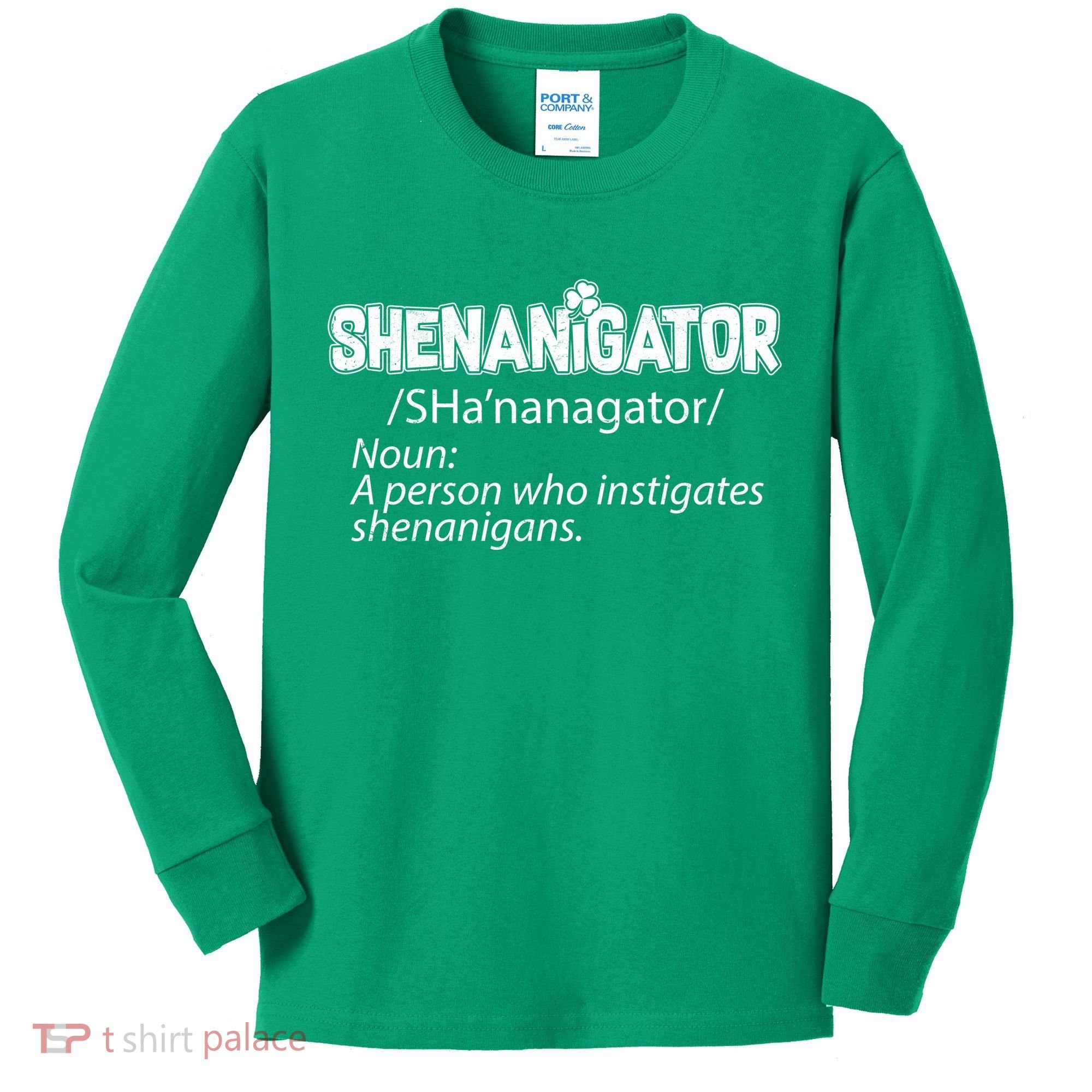Shenanigator Funny St. Patrick's Day Kids Long Sleeve Shirt