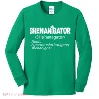 Shenanigator Funny St. Patrick's Day Kids Long Sleeve Shirt thumb 0