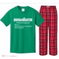 Shenanigator Funny St. Patrick's Day Kids Plaid Pajama Set thumb 0
