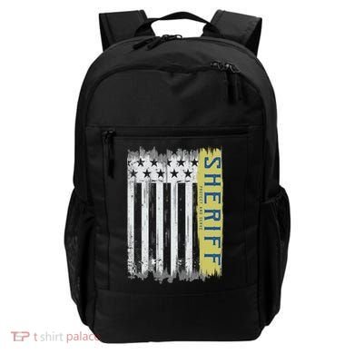 Sheriff American Flag Protect And Serve Backpack