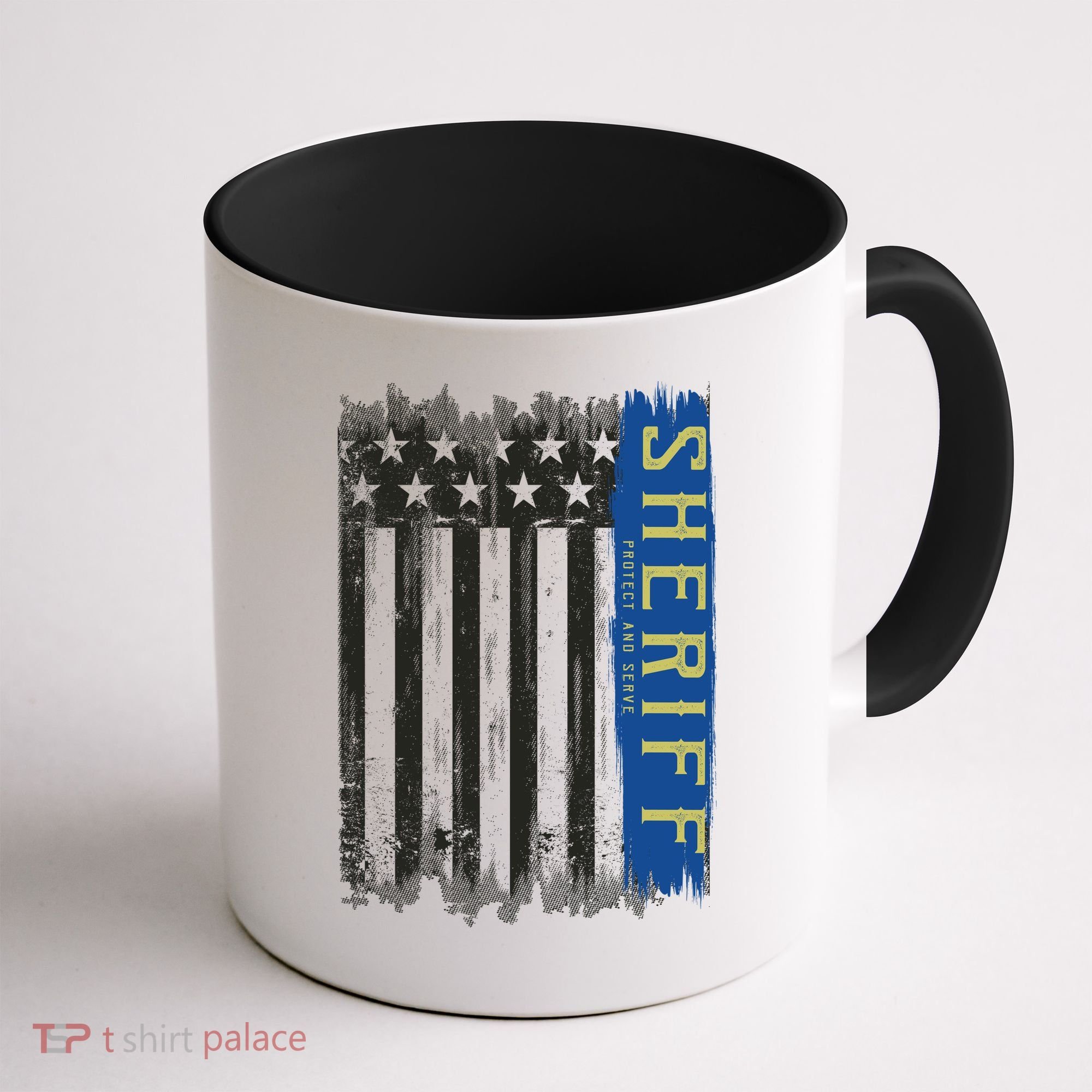 Sheriff American Flag Protect And Serve Coffee Mug