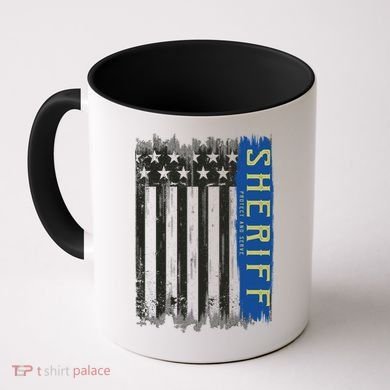 Sheriff American Flag Protect And Serve Coffee Mug