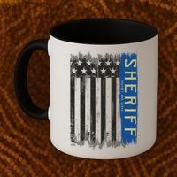Sheriff American Flag Protect And Serve Coffee Mug thumb 2