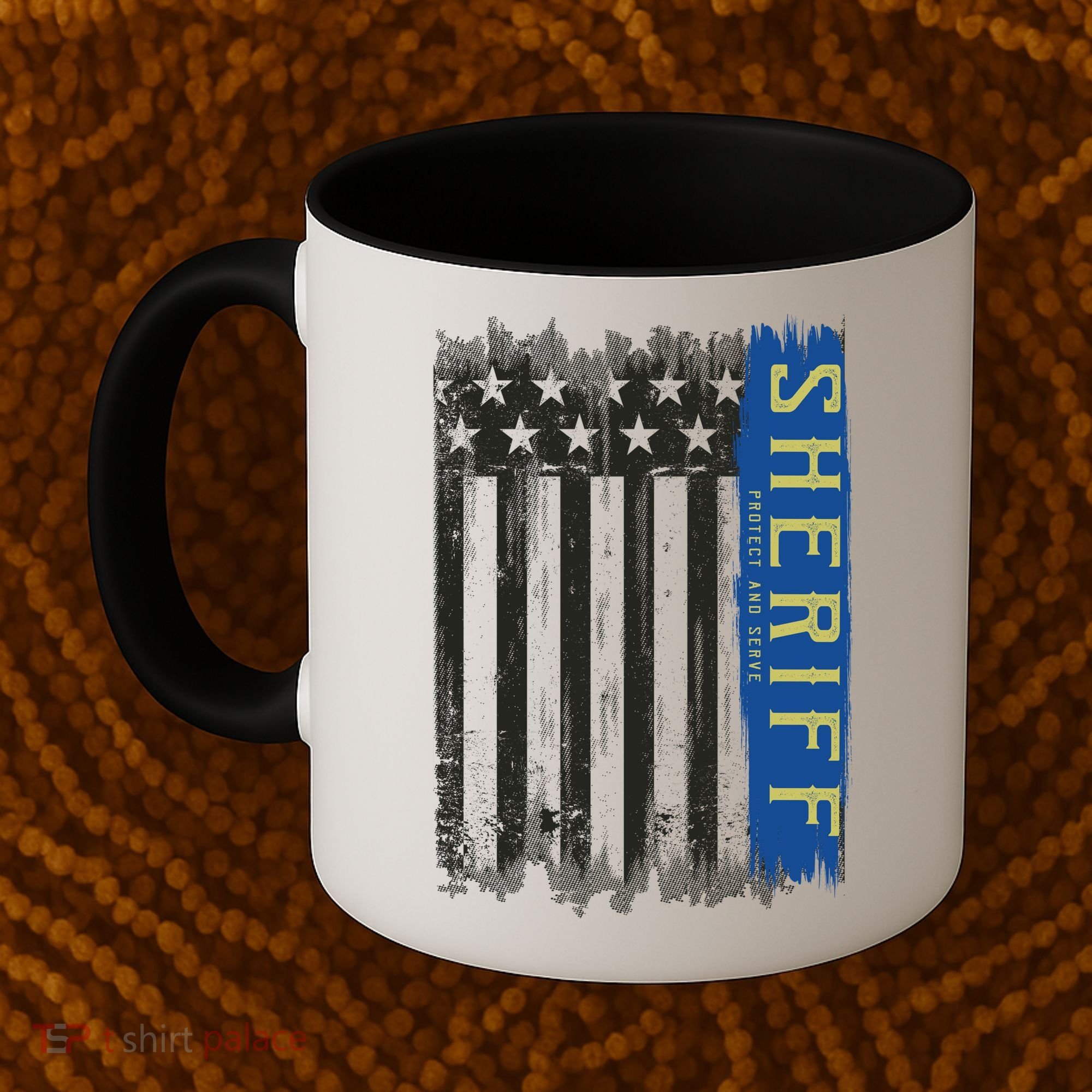 Sheriff American Flag Protect And Serve Coffee Mug
