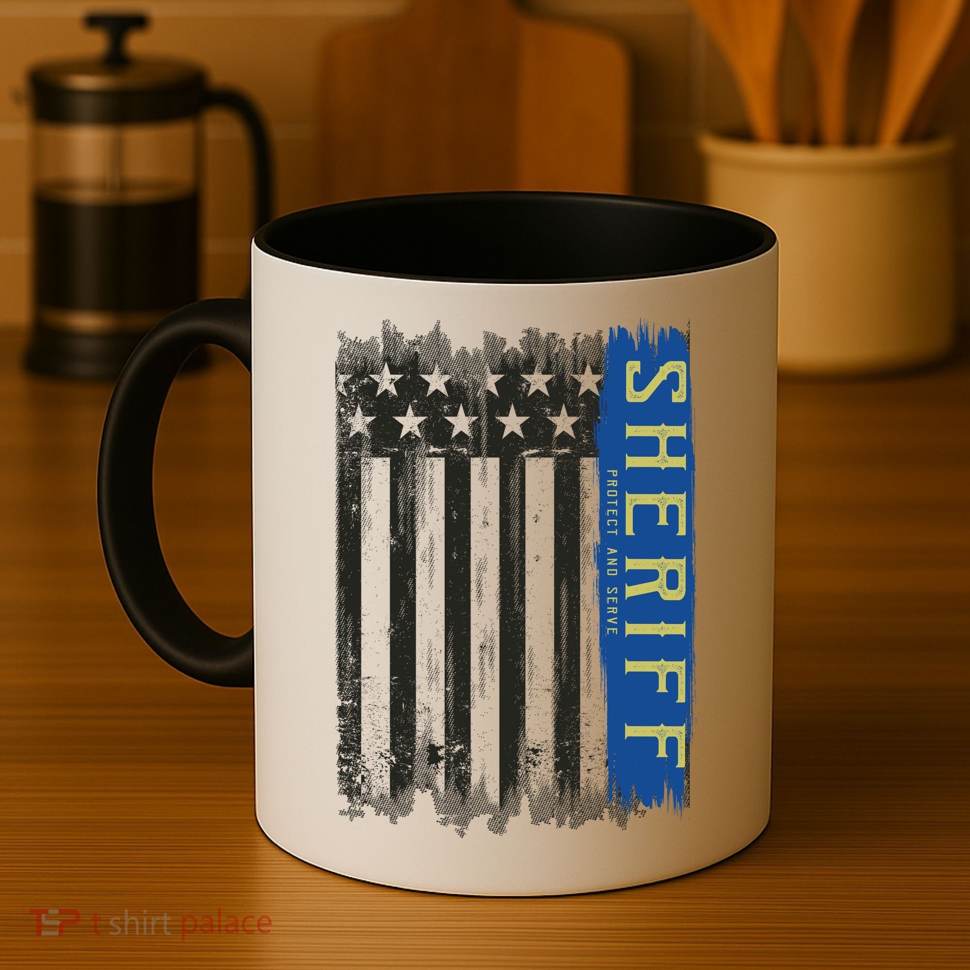 Sheriff American Flag Protect And Serve Coffee Mug