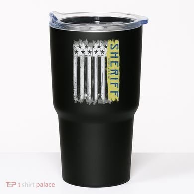 Sheriff American Flag Protect And Serve Tumbler