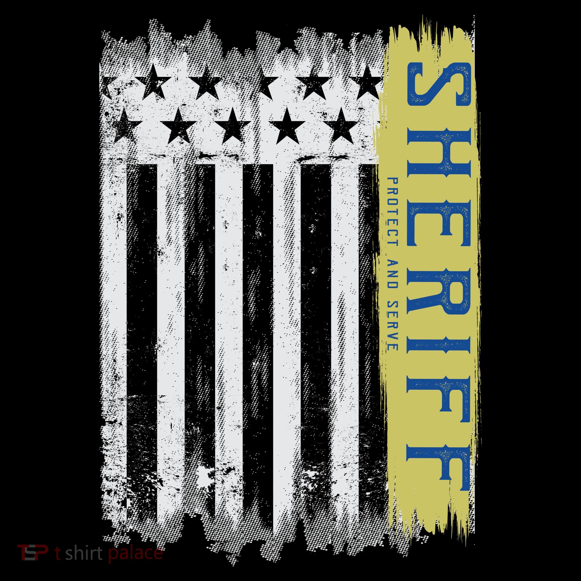 Sheriff American Flag Protect And Serve Ornament