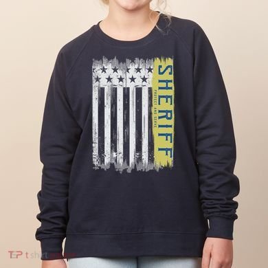 Sheriff American Flag Protect And Serve Women's Sweatshirt