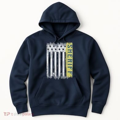 Sheriff American Flag Protect And Serve Hoodie