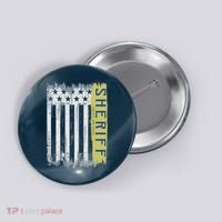 Sheriff American Flag Protect And Serve Button thumb 0